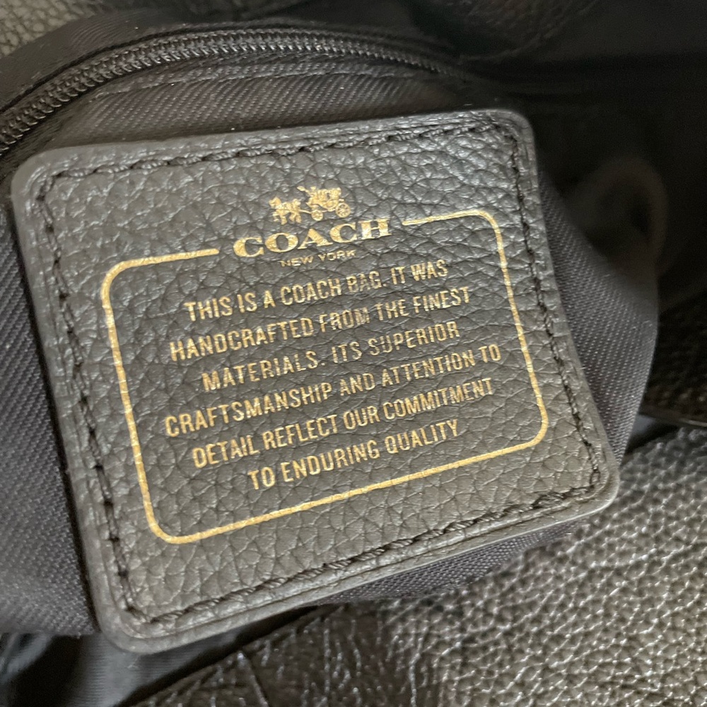 COACH Lexy chain pebble leather black shoulder bag - Picture 10 of 11